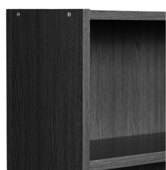 Maine Deep 6 Shelf Bookcase - Shelving Storage Unit Display Cabinet - Black