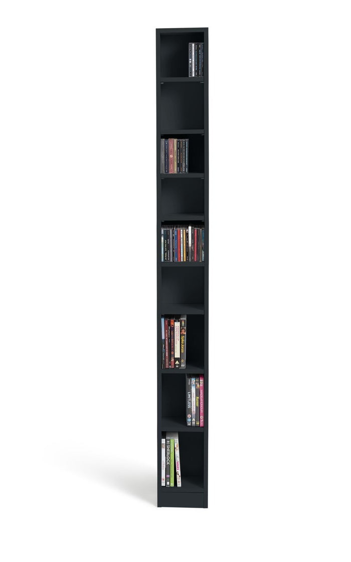 Maine Tall CD and DVD Storage unit - Black