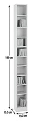 Maine Tall CD and DVD Storage unit - Black