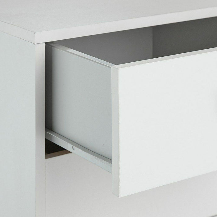 Malibu 3 Drawer Bedside Table - White | Nightstand Storage for Bedroom