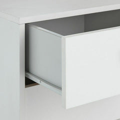 Malibu 3 Drawer Bedside Table - White | Nightstand Storage for Bedroom