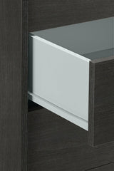 Malibu Modern 7 Drawer Chest Of Drawers Storage Cabinet - Black Oak Effect