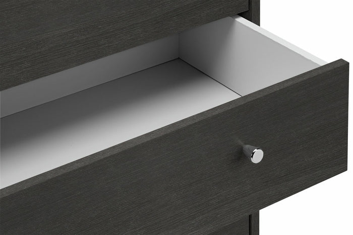 Malibu Modern 7 Drawer Chest Of Drawers Storage Cabinet - Black Oak Effect