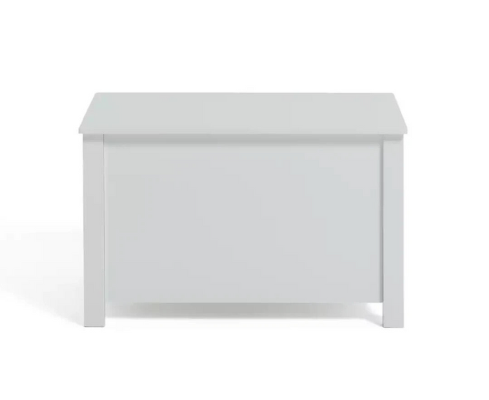 Mia Toy Box - White | Kids Storage Chest with Lid and Heart Cut-Out