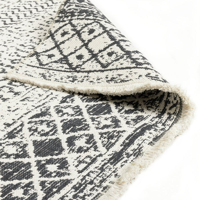 Moroccan Reversible Grey Flatweave Rug - 230x160cm