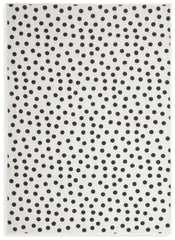 Multi Spot Black & White Cut Pile Rug - 230x160cm