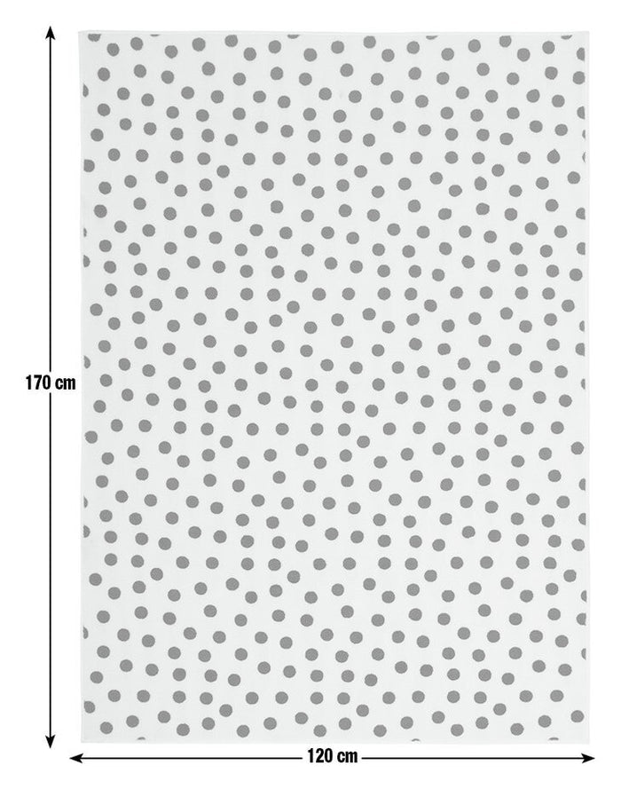 Multi Spot Black & White Cut Pile Rug - 230x160cm