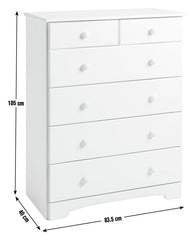 Nordic 4 + 2 Drawer Chest - Pine