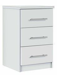 Normandy 3 Drawer Bedside Cabinet - White ( B Grade 36233 )