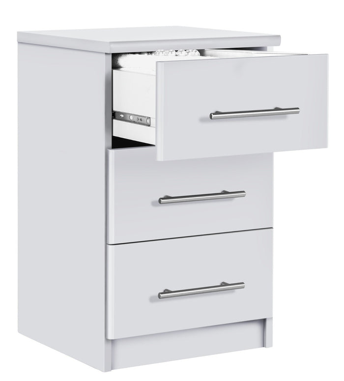 Normandy 3 Drawer Bedside Cabinet - White ( B Grade 36233 )