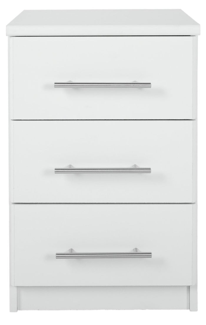 Normandy 3 Drawer Bedside Cabinet - White ( B Grade 36233 )