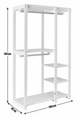 Open Decorative Wardrobe Unit - White