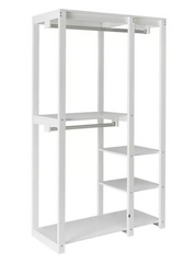 Open Decorative Wardrobe Unit - White