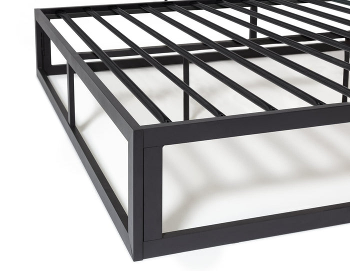 Platform Small Double Metal Bed Frame - Black
