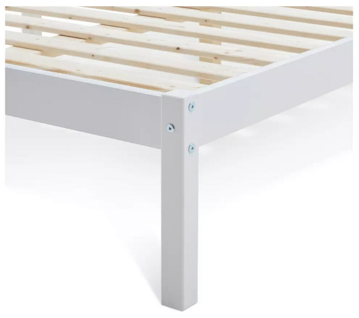 Ronnie Small Double Bed Frame - White