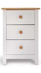 Scandinavia 3 Drawer Bedside Table - Two Tone