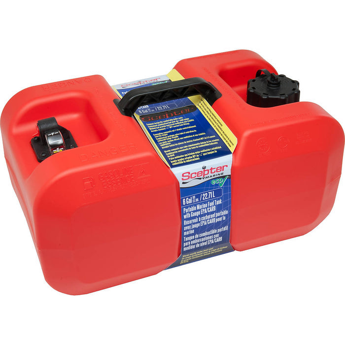 Scepter 6 Gallon External Fuel Tank | HDPE | UV Stabilized | Pressure Washer Fuel Tank