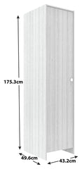 Seville 2 Piece 1 Door Wardrobe Set - White ( B Grade 51891- 51884 )