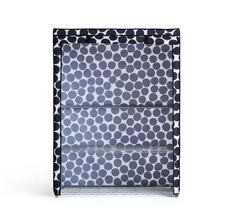 Sicilia Heavy Duty Storage Wardrobe - Black & White