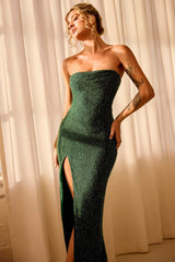Starlit Baby Midi Dress - Forest Green