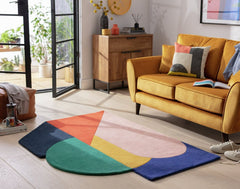 Studio Geometric Flatweave Wool Rug - 120x170cm