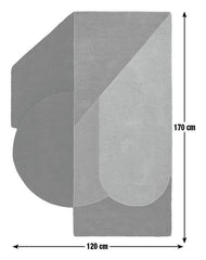 Studio Geometric Flatweave Wool Rug - 120x170cm