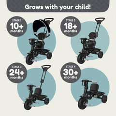 TP Toys 4 in 1 Trike - Grey Storm ( B Grade 29705 )