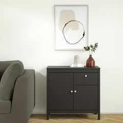 Tvilum Madrid 2 Door 1 Drawer Sideboard - Black