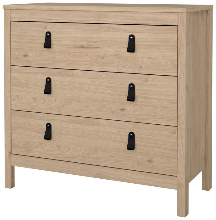 Tvilum Madrid 3 Drawer Chest - Oak  | compact drawer unit