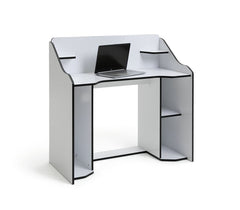 Ultimate Controller Gaming Desk Black and White | Modern PC Gaming Desk for Home