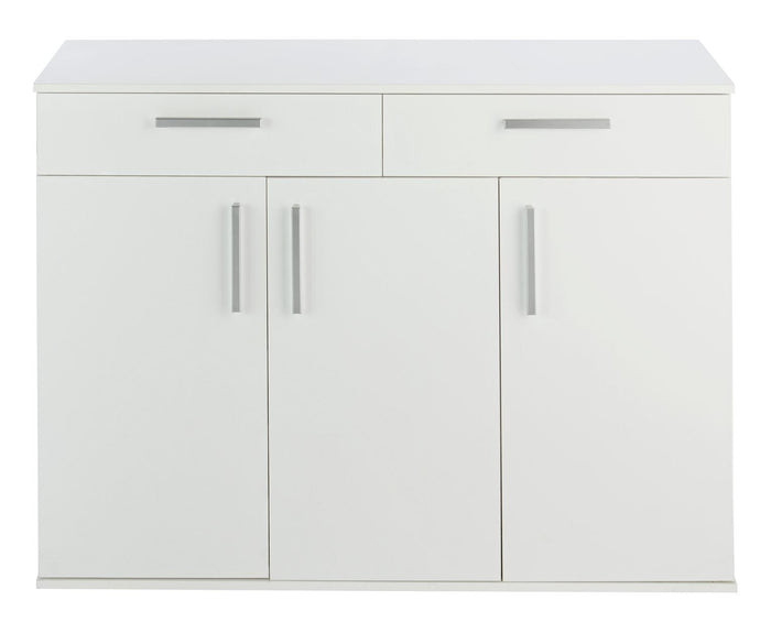 Venetia Large 3 Door 2 Drawer Shoe Cabinet -White