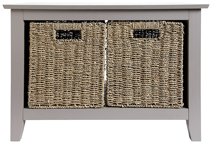 Willow Shoe Storage Bench - Grey