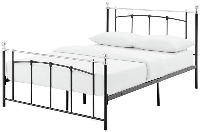 Yani Double Metal Bed Frame - Black