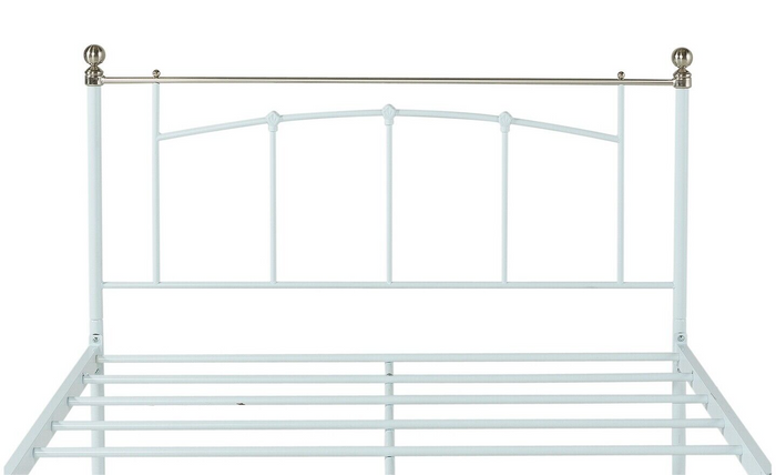 Yani Kingsize Metal Bed Frame - White