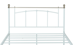 Yani Kingsize Metal Bed Frame - White