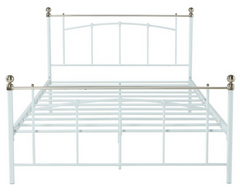 Yani Kingsize Metal Bed Frame - White